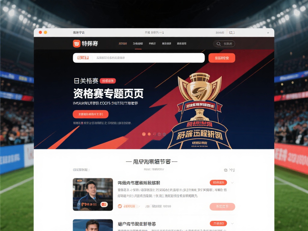 此外，平台还特别推出了赛事专题页面，涵盖了从资格赛